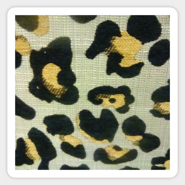 Cheetah Print in Gold and Black Sticker by CrazyCraftLady